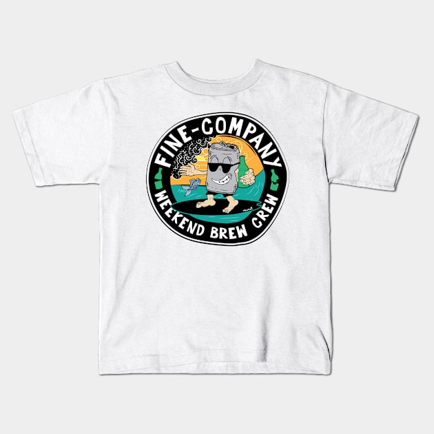 Weekend Brew Crew Kids T-Shirt by Fine-co